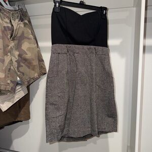 Charlotte Russe Black & Gray Two-Tone A-Line Skirt
